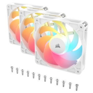 Corsair RS120-R ARGB - 120mm PWM Reverse Fans - Triple Pack - White