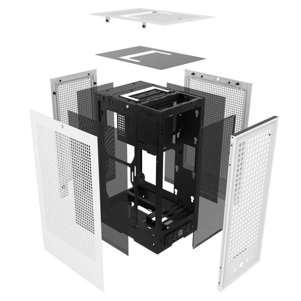 HYTE Revolt 3 White H4 HYTE Revolt 3 White - Premium ITX Small Form Factor Case - Ảnh 4