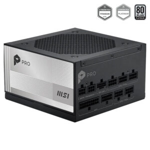 MSI PRO A1000PL PCIE5 - 1000W 80Plus Platinum - Fully Modular - Support PCIe Gen 5.1 Graphics Card