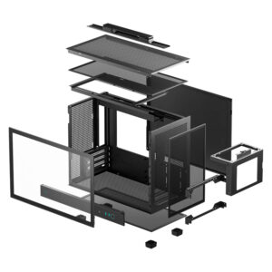 Deepcool CH160 PLUS - High-airflow Micro-ATX Case
