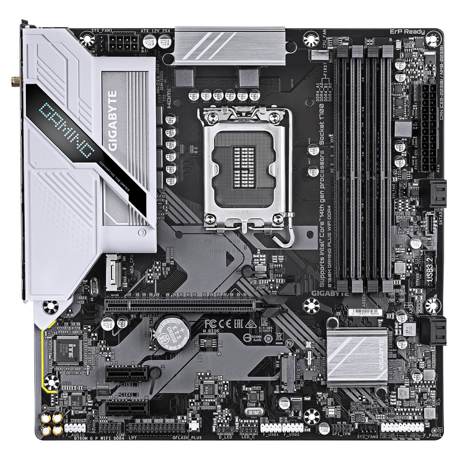 Gigabyte B760M GAMING PLUS WIFI DDR4 Socket 1700 H2 Gigabyte B760M GAMING PLUS WIFI DDR4 - Socket 1700 - Ảnh 2