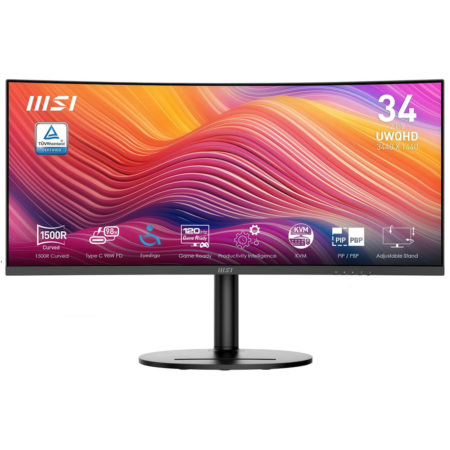 MSI Modern MD342CQP 34 inch UWQHD VA 120Hz 1ms USB Type C Curved Monitor H1 MSI Modern MD342CQP - 34 inch UWQHD VA | 120Hz | 1ms | USB Type-C | Curved Monitor
