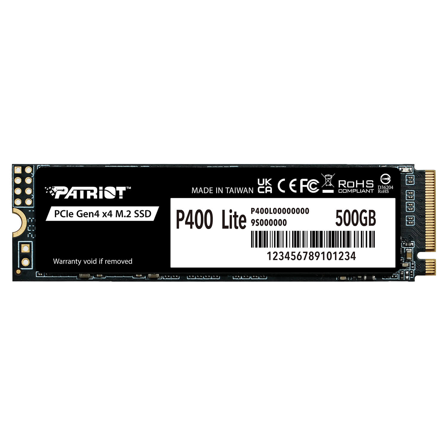 Patriot P400 Lite 500GB M.2 2280 PCIe Gen4x4 NVMe SSD H1 Patriot P400 Lite 500GB - M.2 2280 PCIe Gen4x4 NVMe SSD