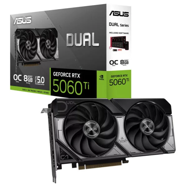 ASUS Dual GeForce RTX™ 5060 Ti 8GB OC EDITION 8GB GDDR7 H1 ASUS Dual GeForce RTX™ 5060 Ti 8GB OC EDITION - 8GB GDDR7