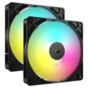 Corsair RS140 ARGB Black - 140mm PWM Fans - Dual Pack