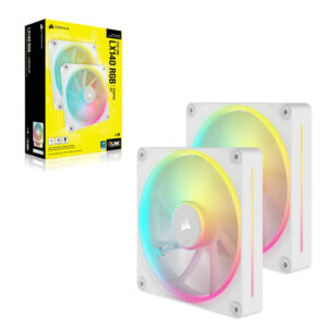 Corsair iCUE LINK LX140 RGB White - 140mm PWM Fans Dual Kit