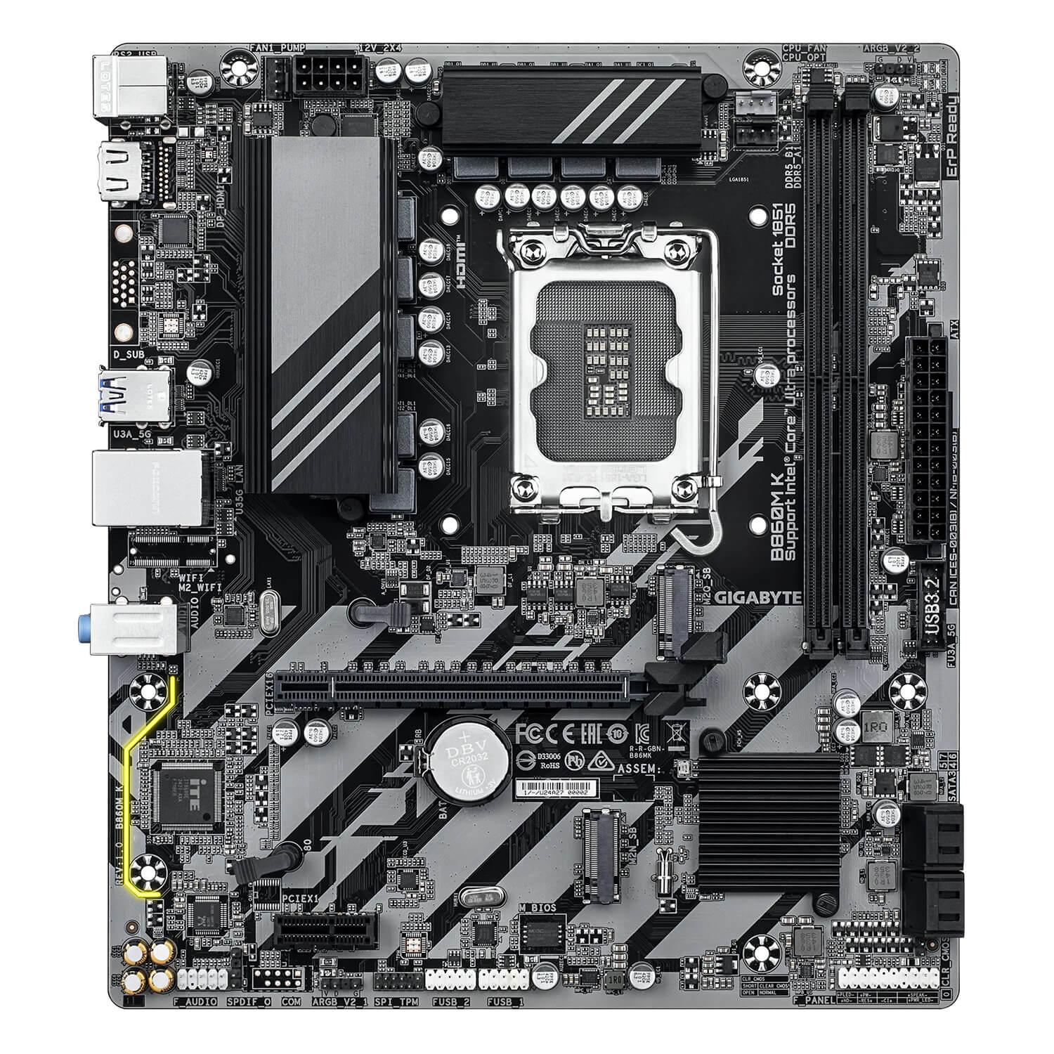 Gigabyte B860M K Socket 1851 H2 Gigabyte B860M K - Socket 1851 - Ảnh 2