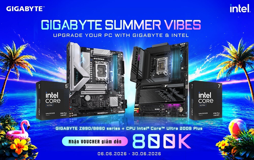 Gigabyte summer vibes Intel update Tân Doanh