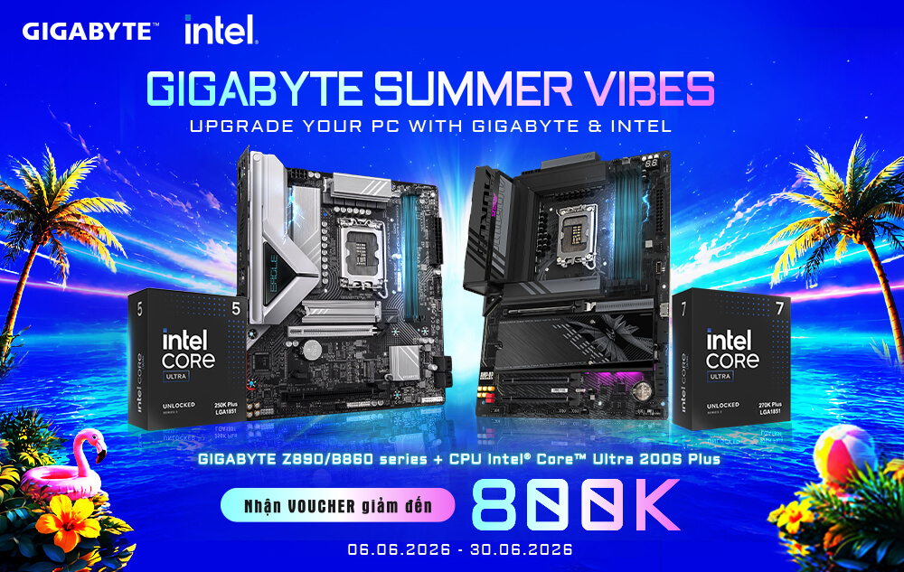 Gigabyte summer vibes Intel Tân Doanh