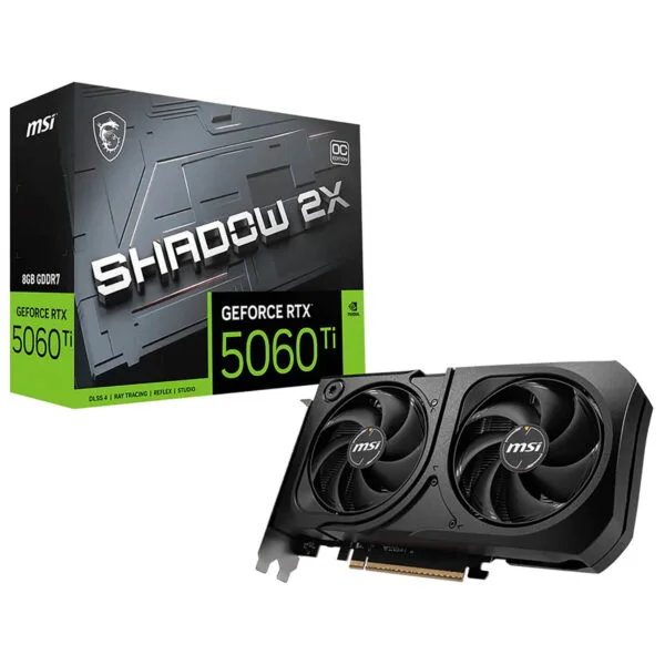 MSI GeForce RTX™ 5060 Ti 8G SHADOW 2X OC PLUS 8GB GDDR7 H1 MSI GeForce RTX™ 5060 Ti 8G SHADOW 2X OC PLUS - 8GB GDDR7
