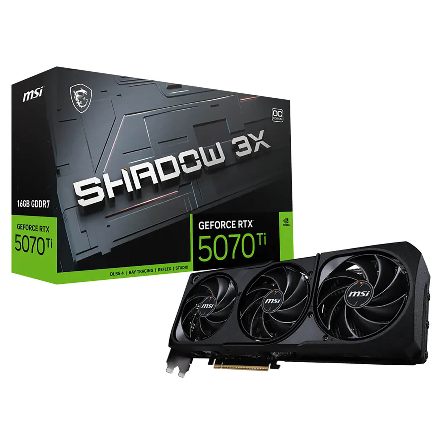 MSI GeForce RTX™ 5070 Ti 16G SHADOW 3X OC 16GB GDDR7 H1 MSI GeForce RTX™ 5070 Ti 16G SHADOW 3X OC - 16GB GDDR7
