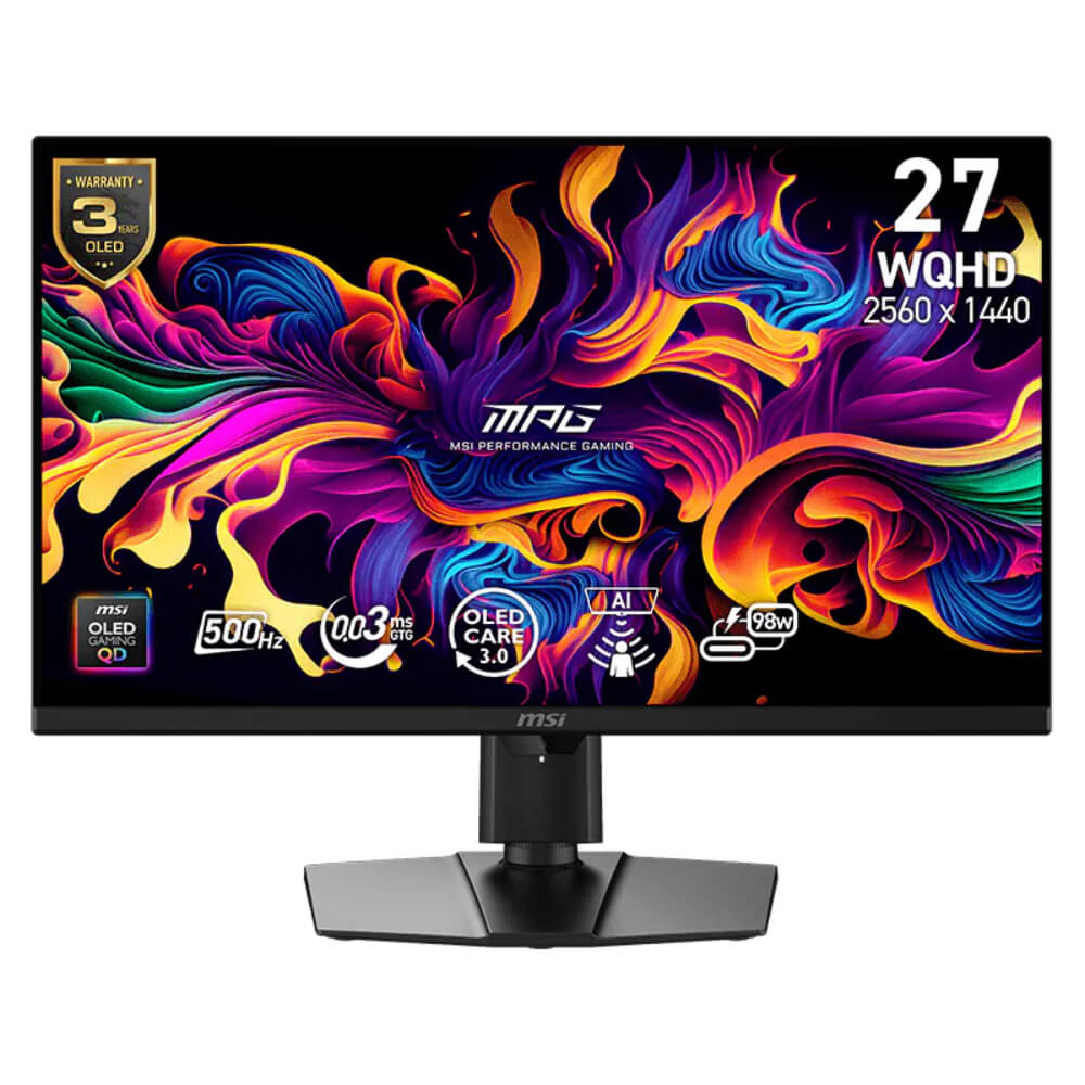 MSI MPG 271QR QD OLED X50 H1 MSI MPG 271QR QD-OLED X50 - 27 inch WQHD QD-OLED | 500Hz | 0.03ms | USB Type-C | Gaming Monitor