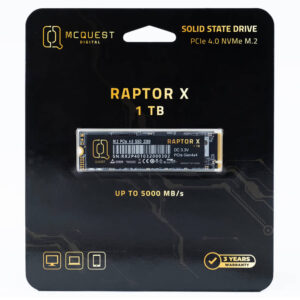 McQuest Digital Raptor X 1TB M.2 NVME PCIe 3.0 x4 SSD H2 McQuest Digital Raptor X 1TB - M.2 NVME PCIe 4.0 x4 SSD