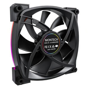 Montech AX140 PWM Black 140mm ARGB LED Fan Case H4 Montech AX140 PWM (Black) - 140mm ARGB LED Fan Case