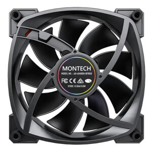 Montech AX140 PWM Black 140mm ARGB LED Fan Case H5 Montech AX140 PWM (Black) - 140mm ARGB LED Fan Case
