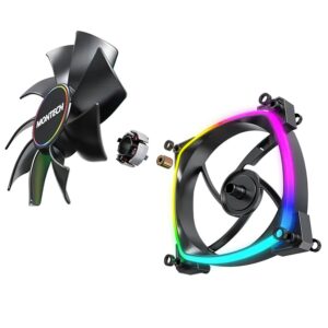 Montech AX140 PWM Black 140mm ARGB LED Fan Case H6 Montech AX140 PWM (Black) - 140mm ARGB LED Fan Case