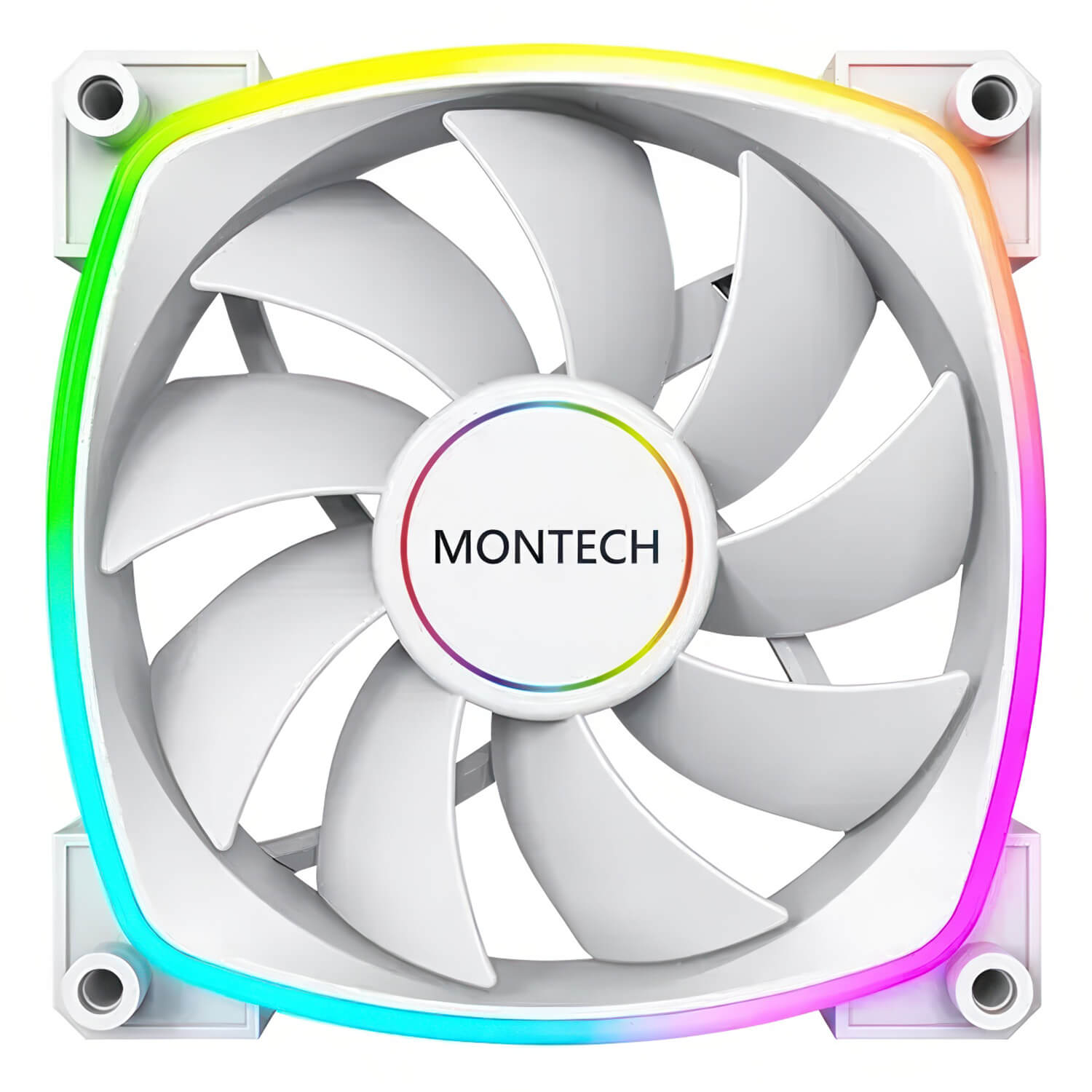 Montech AX140 PWM White 140mm ARGB LED Fan Case H1 Montech AX140 PWM (White) - 140mm ARGB LED Fan Case