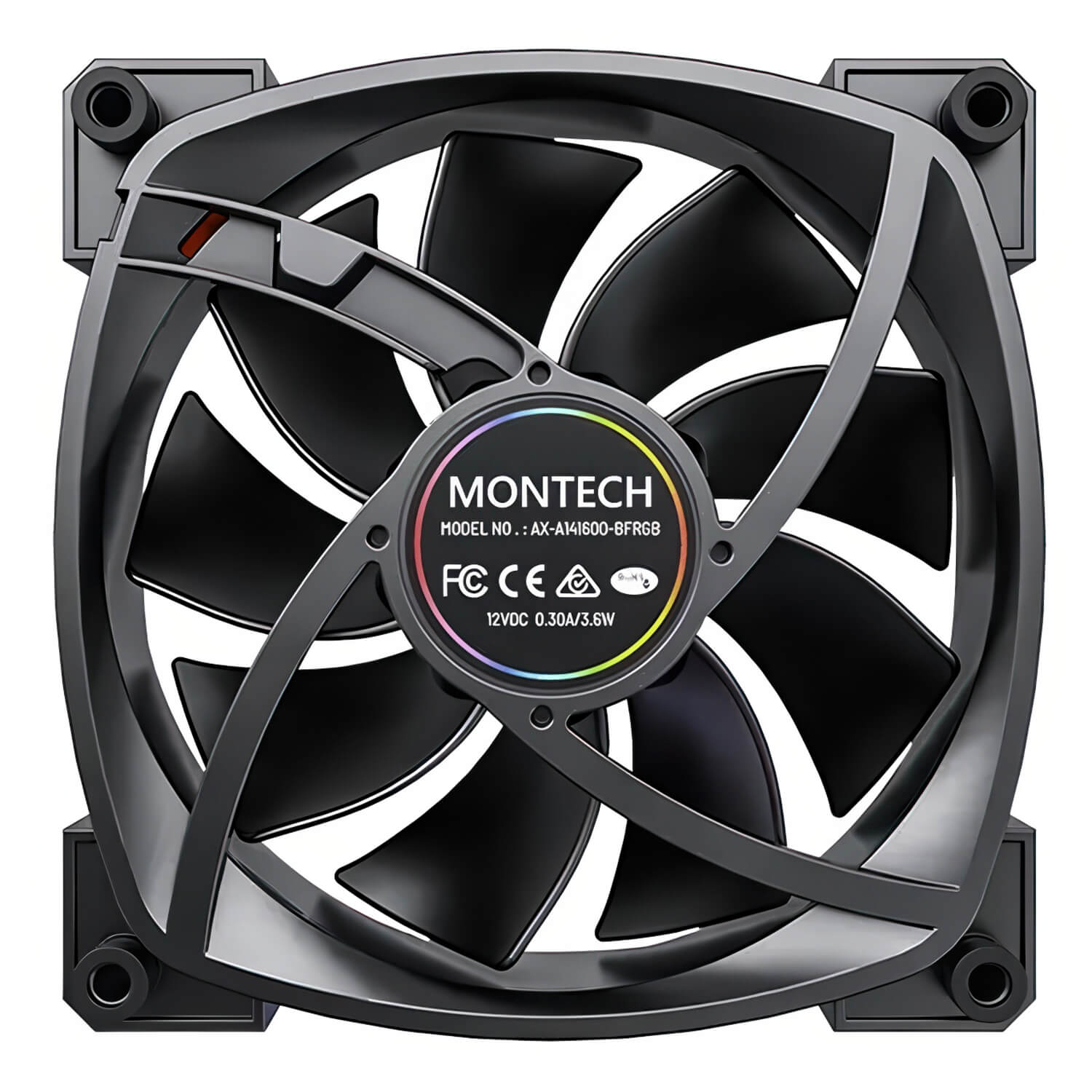 Montech RX140 PWM Black 140mm ARGB LED Fan Case H5 Montech RX140 PWM (Black) - 140mm ARGB LED Fan Case - Ảnh 5