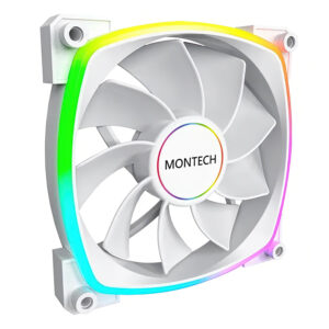 Montech RX140 PWM White 140mm ARGB LED Fan Case H2 Montech RX140 PWM (White) - 140mm ARGB LED Fan Case