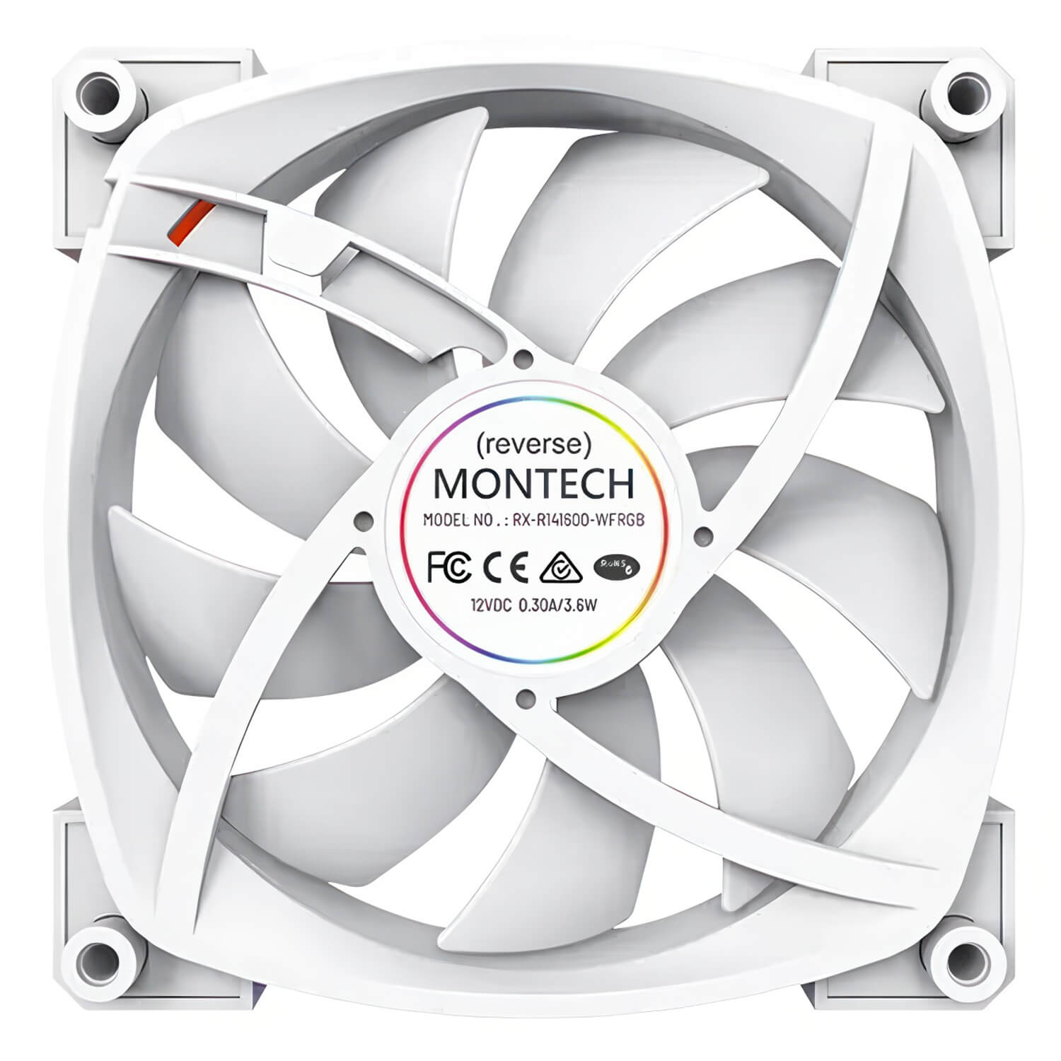 Montech RX140 PWM White 140mm ARGB LED Fan Case H5 Montech RX140 PWM (White) - 140mm ARGB LED Fan Case - Ảnh 5