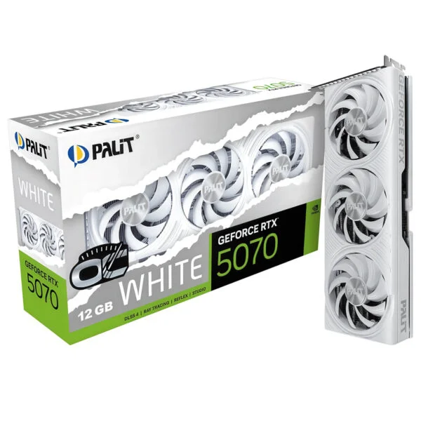 Palit GeForce RTX™ 5070 White OC 12GB GDDR7 H1 Palit GeForce RTX™ 5070 White OC - 12GB GDDR7