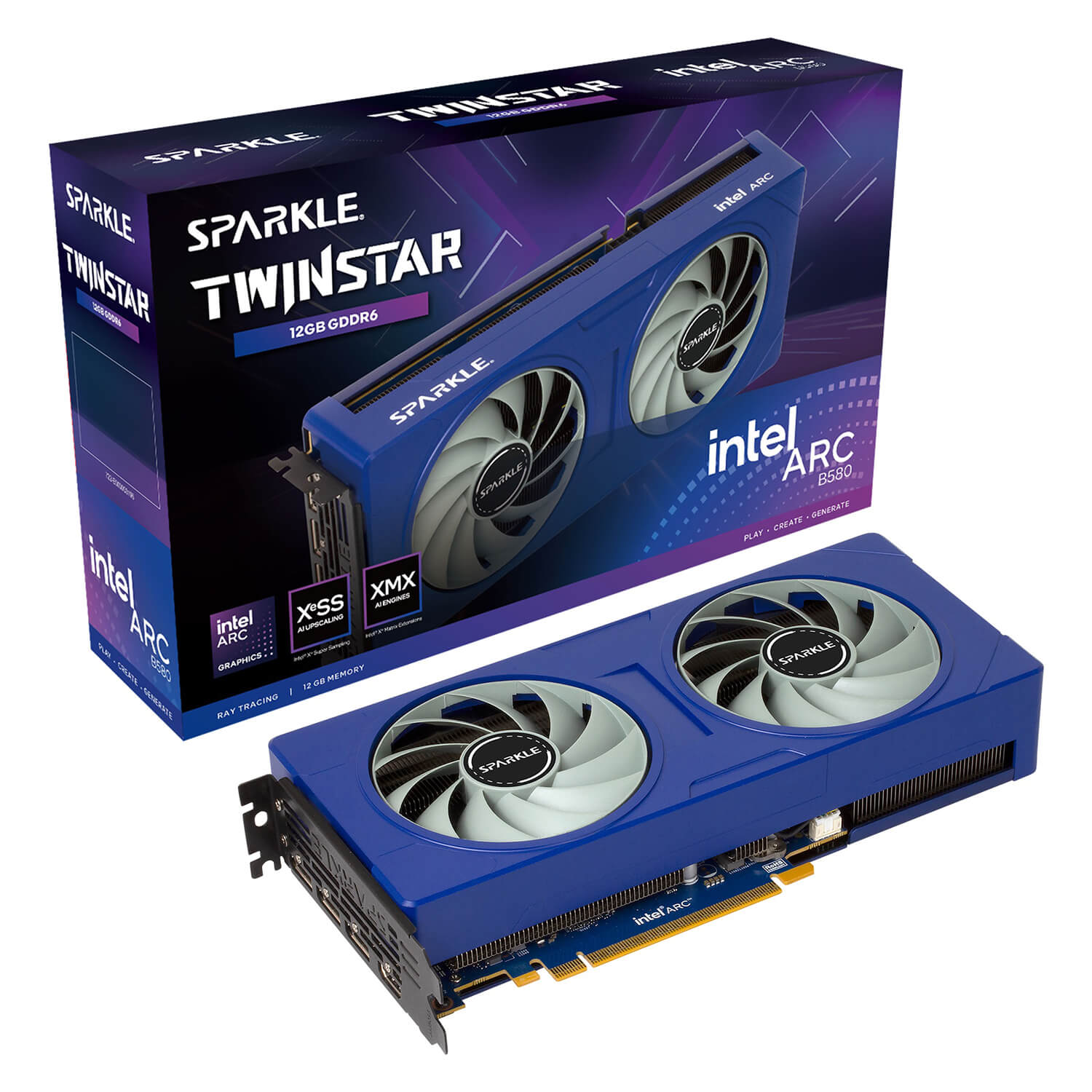 SPARKLE Intel® Arc™ B580 TWINSTAR 12GB GDDR6 H1 SPARKLE Intel® Arc™ B580 TWINSTAR - 12GB GDDR6