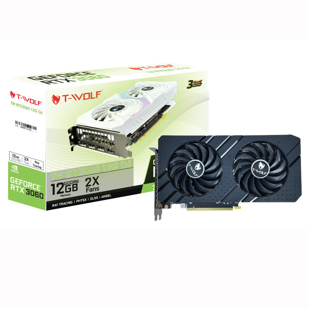 T Wolf Rtx3060 12G D6 Dual H1 T-WOLF RTX 3060 DUAL 12GB GDDR6