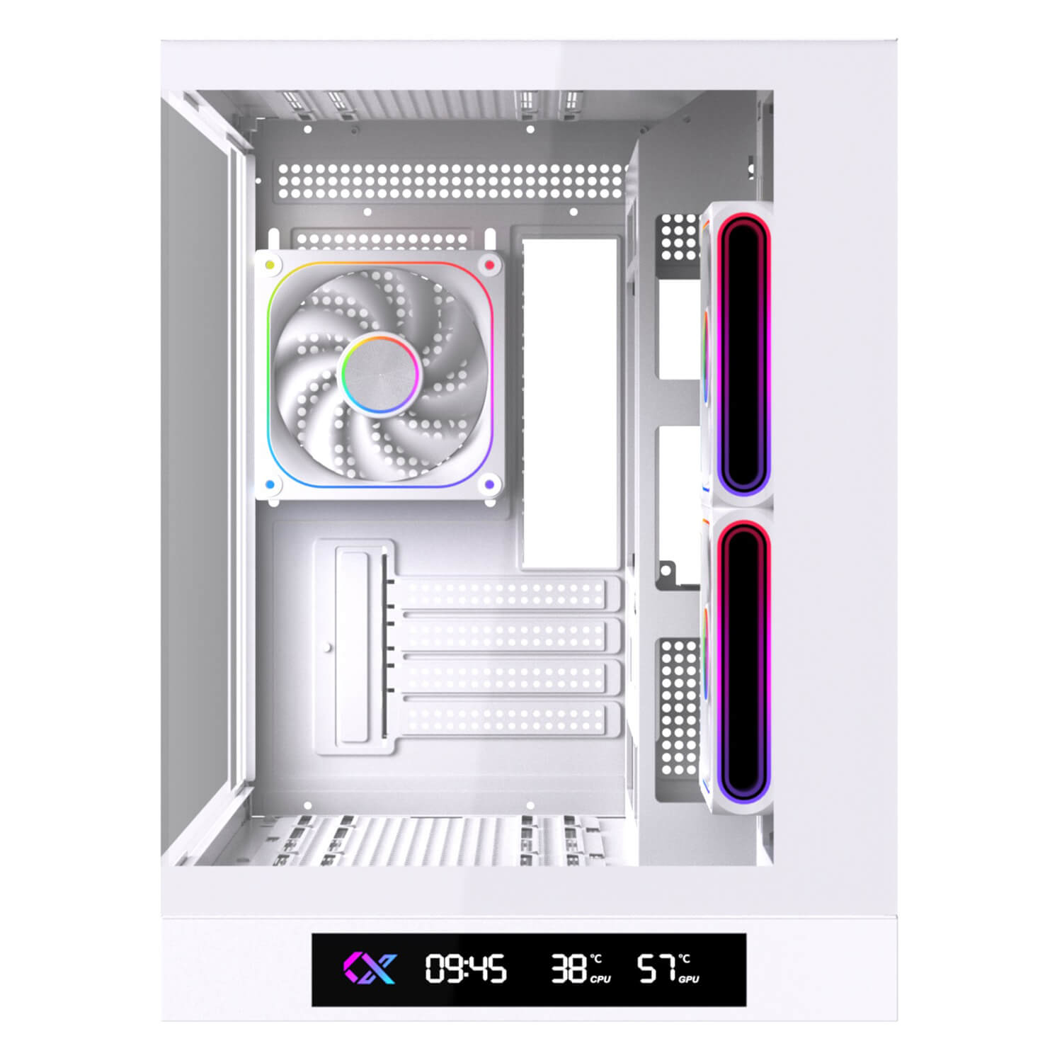 XIGMATEK M DGT 3AF Arctic Micro ATX Tower Case 3 Fan ARGB H3 XIGMATEK M DGT 3AF Arctic - Micro-ATX Tower Case (3 Fan ARGB) - Ảnh 3