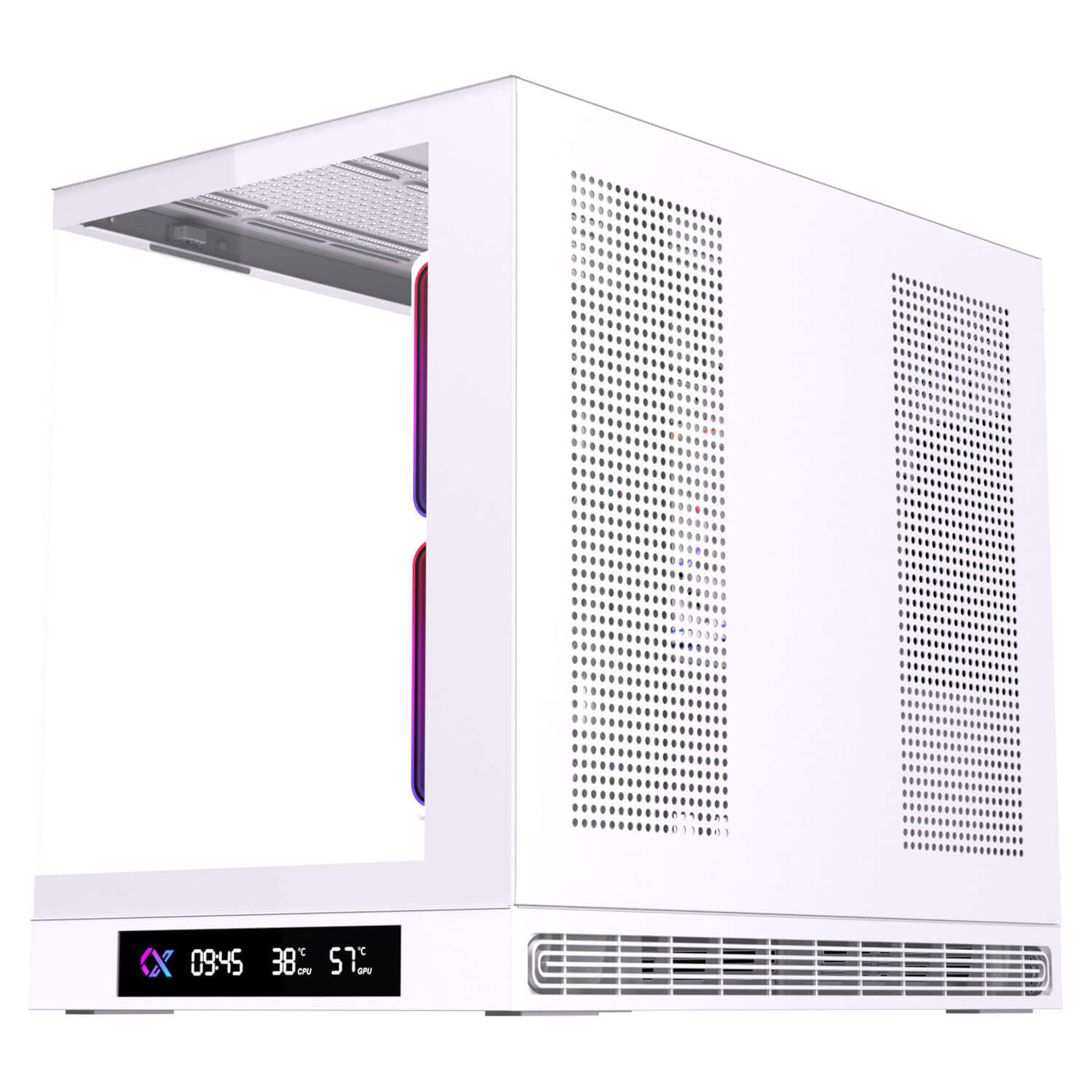 XIGMATEK M DGT 3AF Arctic Micro ATX Tower Case 3 Fan ARGB H4 XIGMATEK M DGT 3AF Arctic - Micro-ATX Tower Case (3 Fan ARGB) - Ảnh 4