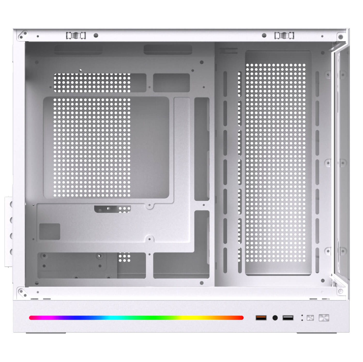 XIGMATEK M DGT 3AF Arctic Micro ATX Tower Case 3 Fan ARGB H5 XIGMATEK M DGT 3AF Arctic - Micro-ATX Tower Case (3 Fan ARGB) - Ảnh 5
