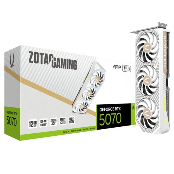 ZOTAC GAMING GeForce RTX 5070 AMP White Edition H1 ZOTAC GAMING GeForce RTX 5070 AMP White Edition - 12GB GDDR7