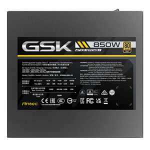 Antec GSK 850W H6 Antec GSK 850 - 850W 80 Plus Gold - ATX 3.1 & PCIe 5.1 Full-Modular PSU