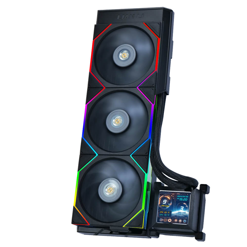 Lian Li HydroShift LCD 360TL Black H2 Lian Li HydroShift LCD 360TL Black - 360mm Liquid Cooler - Ảnh 2