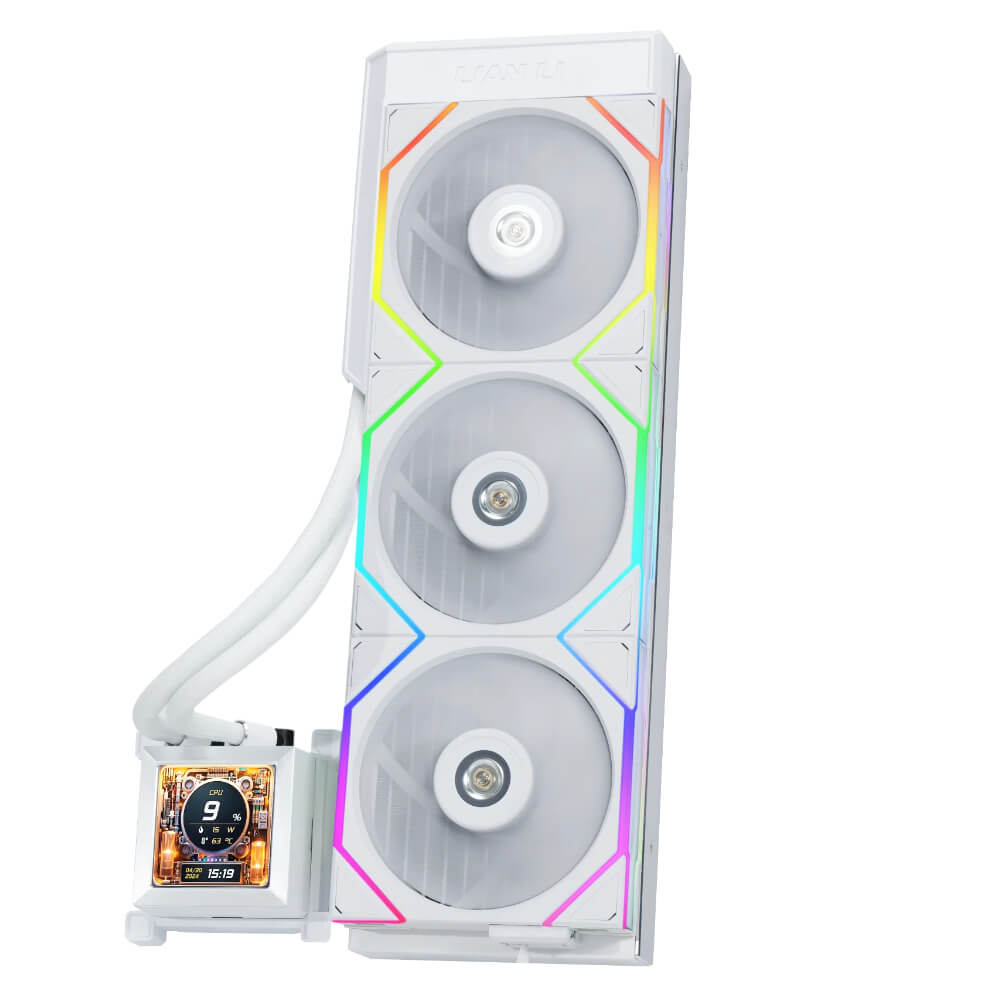 Lian Li HydroShift LCD 360TL White H1 Lian Li HydroShift LCD 360TL White - 360mm Liquid Cooler
