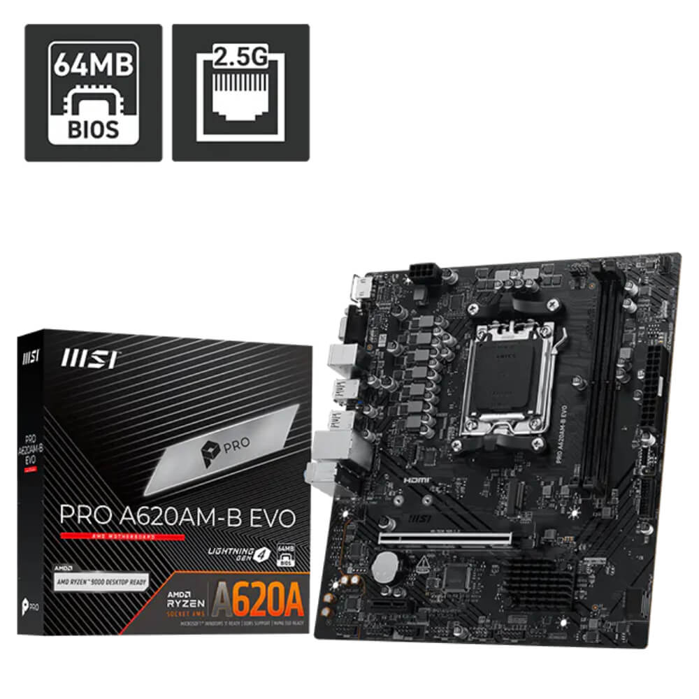 MSI A620AM B EVO H1 MSI A620AM-B EVO - Socket AM5