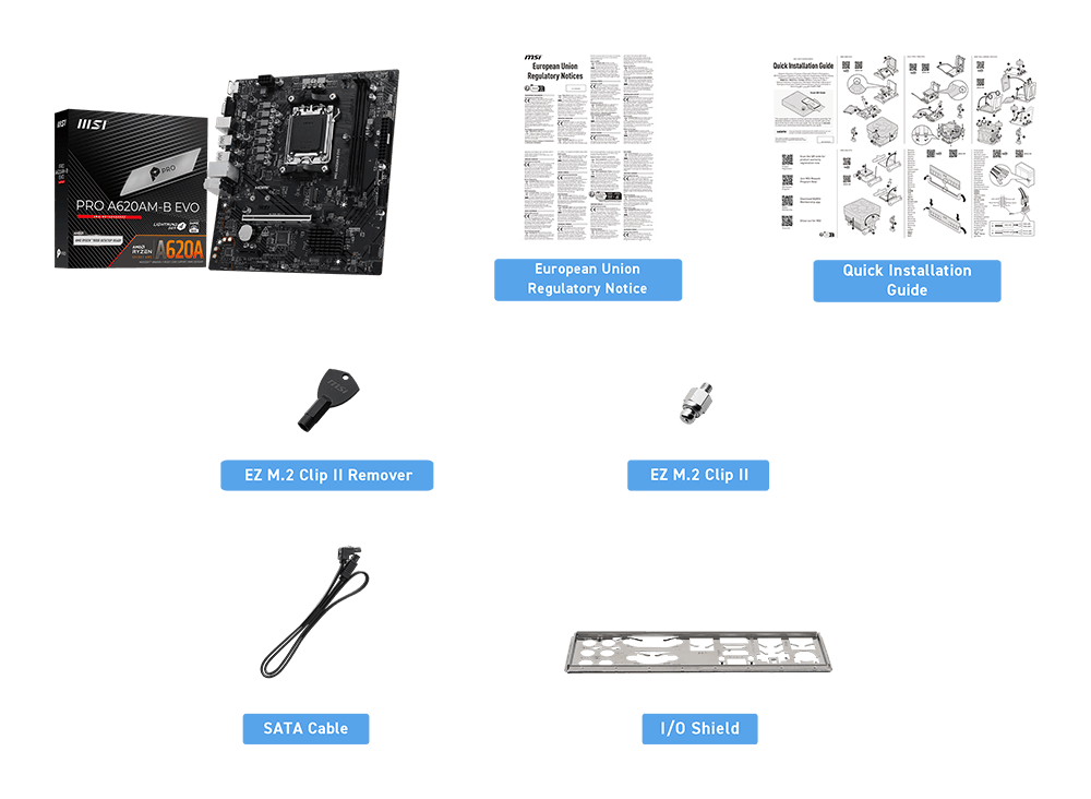 MSI A620AM B EVO accessory MSI A620AM-B EVO - Socket AM5