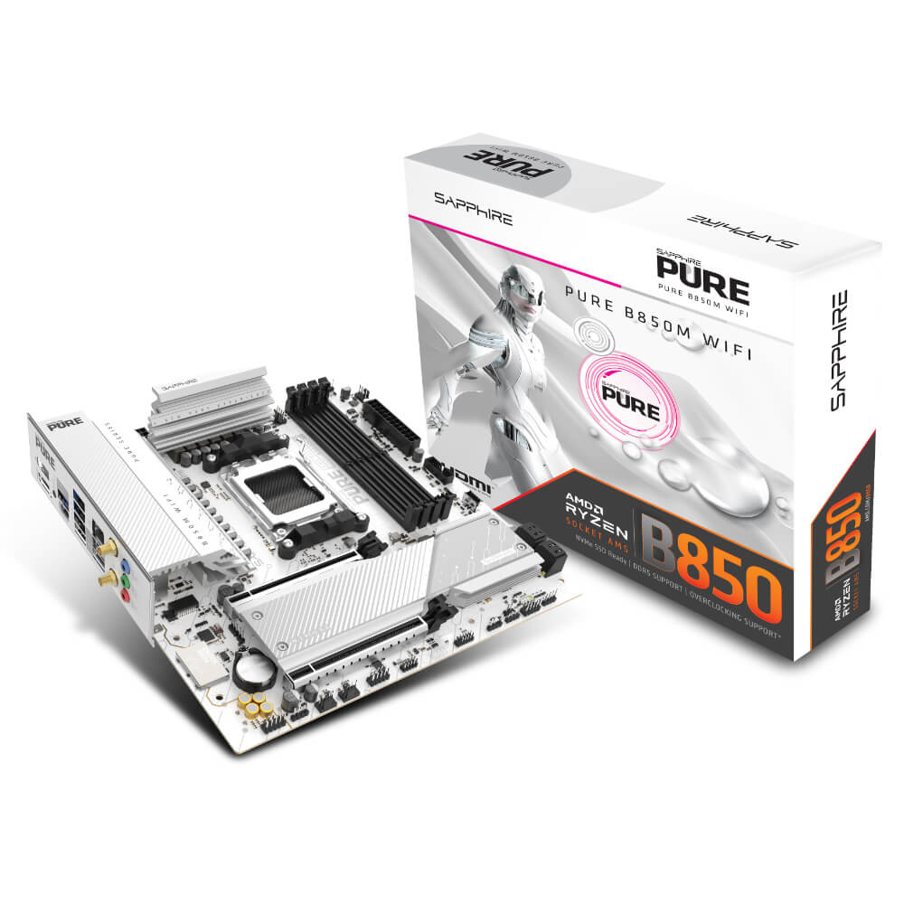 SAPPHIRE PURE B850M WIFI H1 SAPPHIRE PURE B850M WIFI - Socket AM5