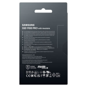 Samsung 9100 PRO Heatsink H6 Samsung 9100 PRO 2TB with Heatsink – M.2 2280 PCIe Gen 5.0 x4 NVMe SSD (Nhập khẩu)