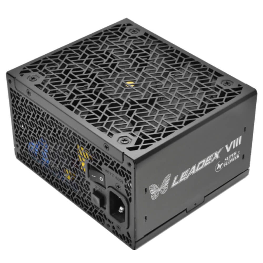 SuperFlower LEADEX VIII Platinum Pro 1200W ATX3.1 Cybenetics Platinum Den H1 Super Flower LEADEX VIII Platinum PRO 1200W Black - ATX 3.1 - 1000W Cybenetics Platinum - Full Modular PSU