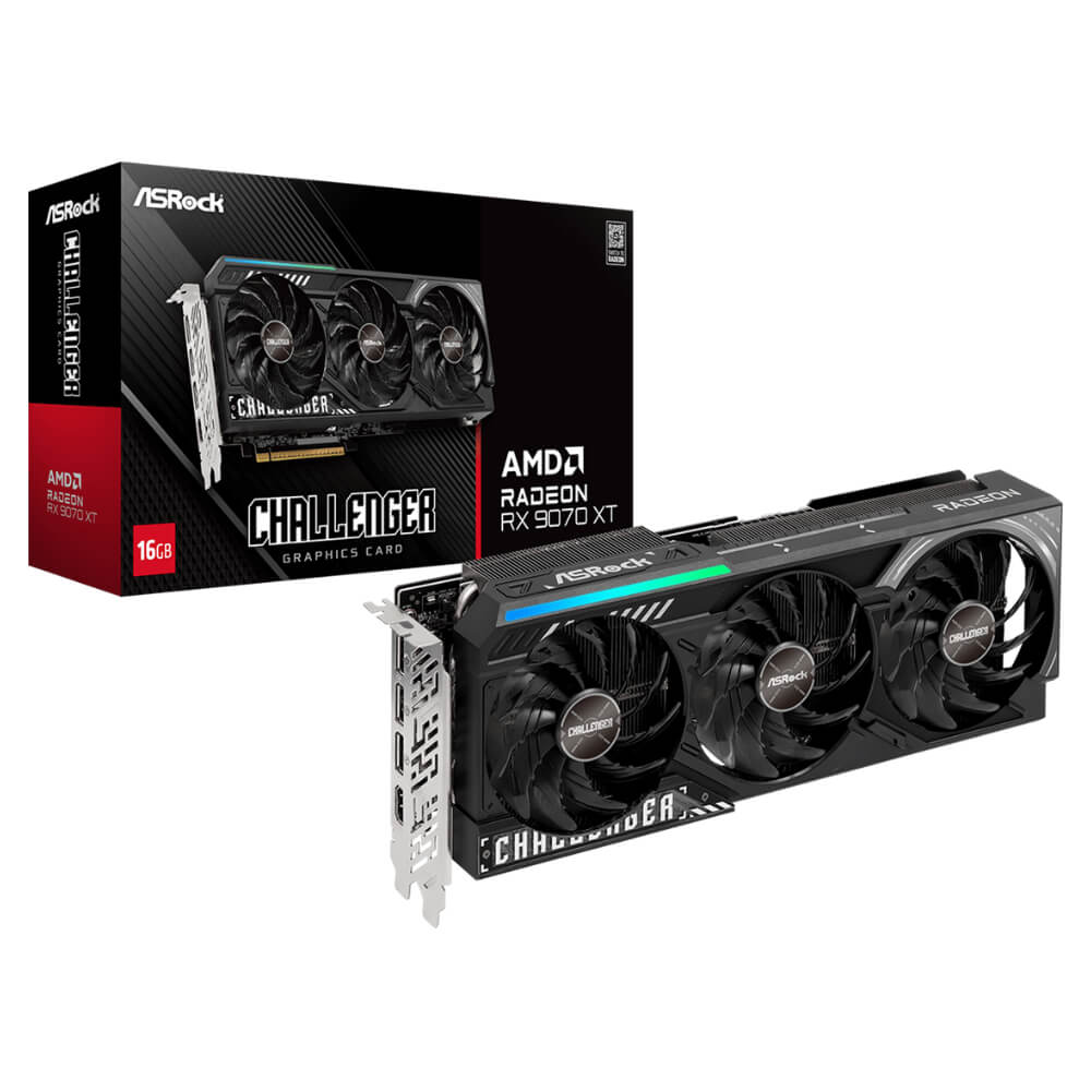 ASRock Radeon RX 9070 XT Challenger 16GB H1 ASRock Radeon™ RX 9070 XT Challenger 16GB - 16GB GDDR6