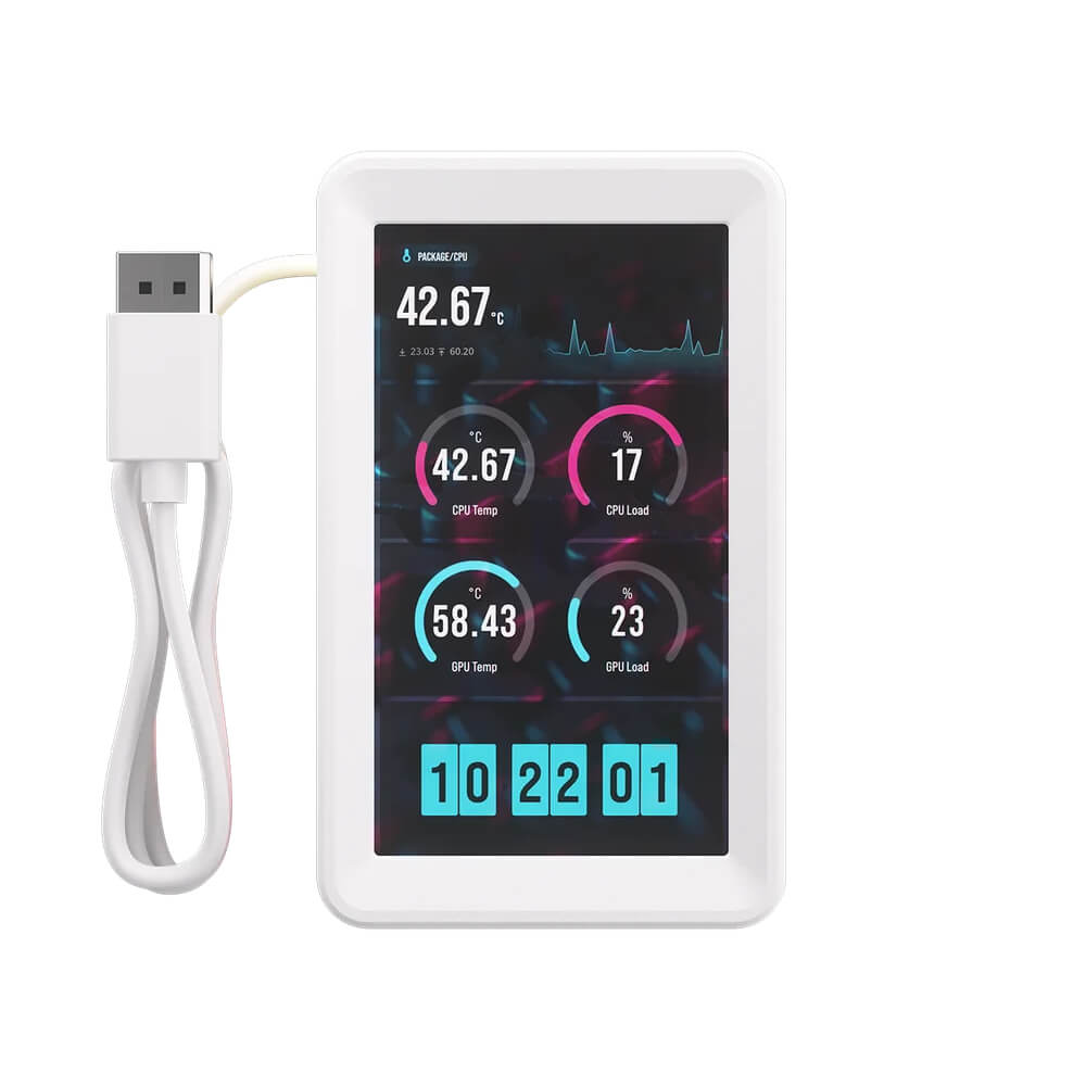 Corsair iCUE LINK 5 LCD Module white H2 Corsair CUE LINK 5-inch LCD Screen Module - 5 inch HD IPS | 60Hz | White - Ảnh 2