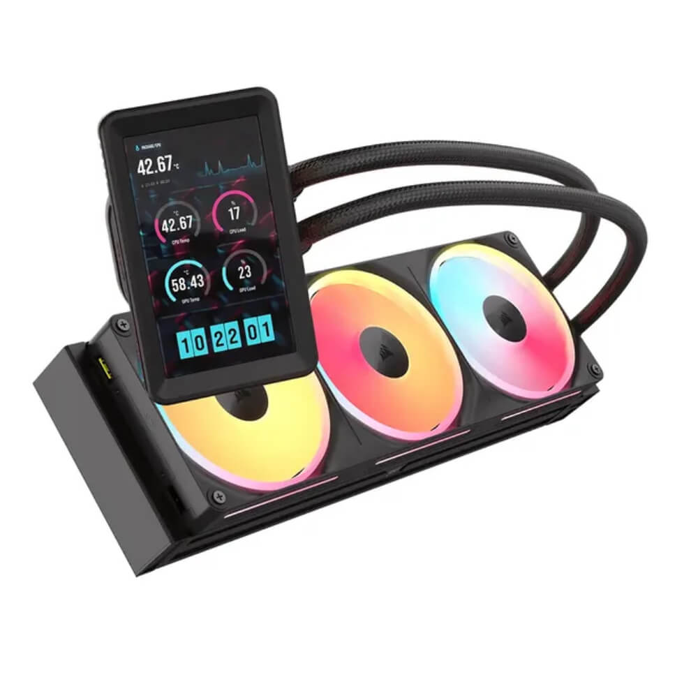 Corsair iCUE LINK TITAN II 360 Ultra LX RGB LCD H2 Corsair iCUE LINK TITAN II ULTRA 360 LX LCD Black - 360mm Liquid CPU Cooler - Ảnh 2