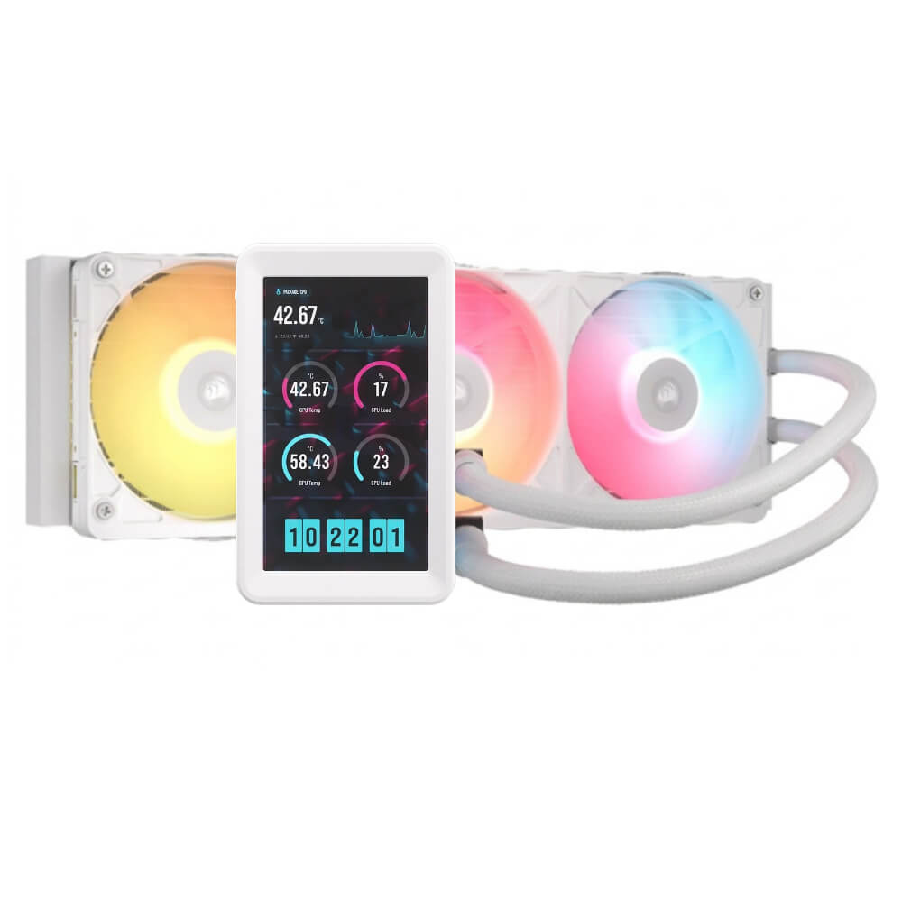 Corsair iCUE LINK TITAN II 360 Ultra LX RGB LCD White H1 Corsair iCUE LINK TITAN II ULTRA 360 LX LCD White - 360mm Liquid CPU Cooler