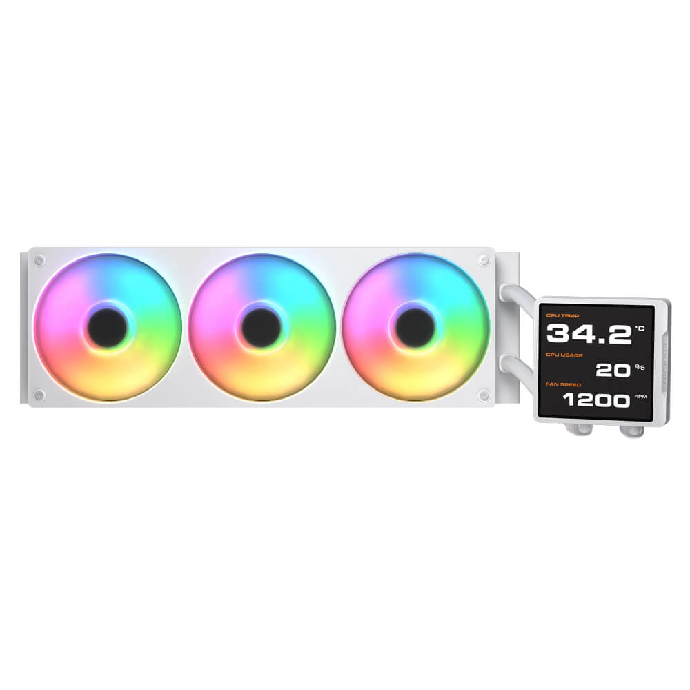 Cougar POSEIDON VISTEK PRO ARGB 360 WHITE H2 Cougar POSEIDON VISTEK PRO ARGB 360 White - 360mm Liquid Cooler - Ảnh 2
