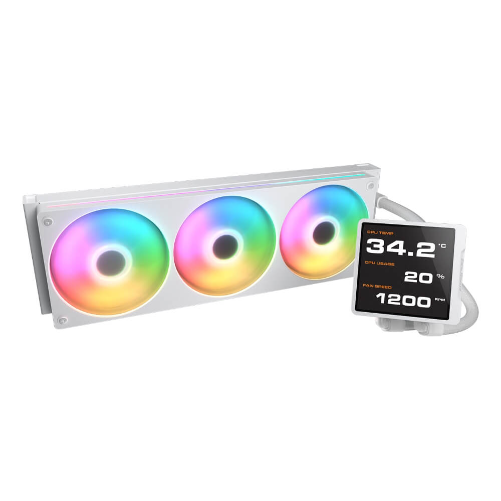 Cougar POSEIDON VISTEK PRO ARGB 360 WHITE H3 Cougar POSEIDON VISTEK PRO ARGB 360 White - 360mm Liquid Cooler - Ảnh 3