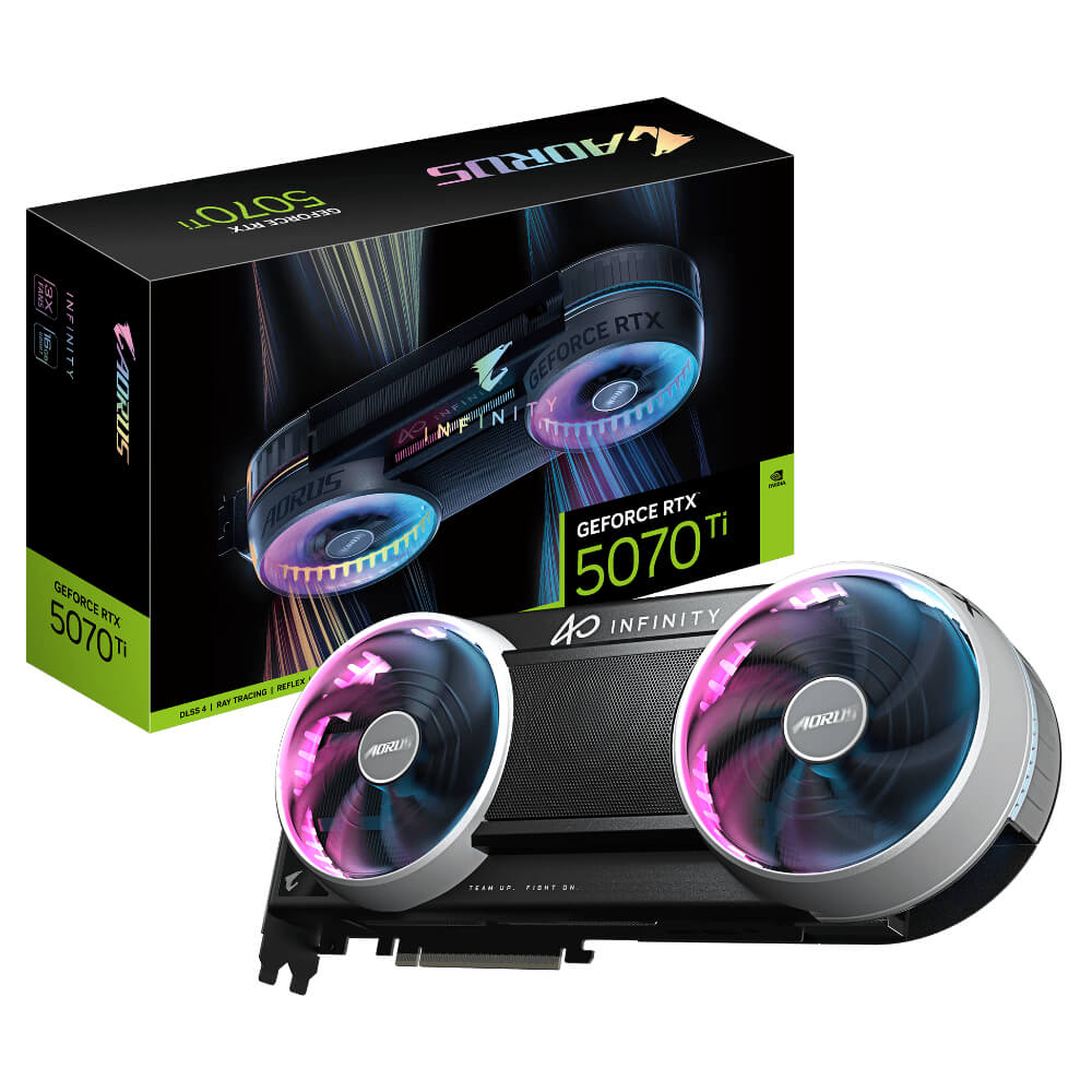 GIGABYTE AORUS GeForce RTX 5070 Ti INFINITY 16G H1 Gigabyte AORUS GeForce RTX™ 5070 Ti INFINITY 16G - 16GB GDDR7