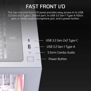 Corsair 2800X RS R ARGB White H5 Corsair 2800X RS-R ARGB White - Micro-ATX PC Case - Ảnh 5